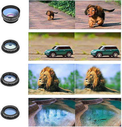 Cell Phone Camera Lens Kit, 11 in 1 Super Wide Angle+ Macro+ Fisheye Lens - Image 7