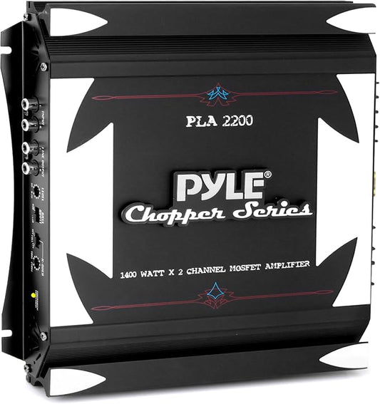 Pyle 2 Channel Car Stereo Amplifier- 1400W Dual Channel Bridgeable High Power by PyleUSA