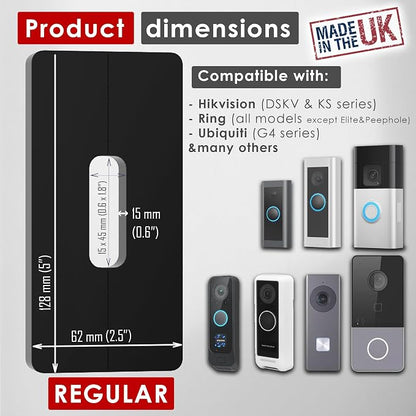 No-Drill Mount for Video Battery Doorbell Plus Sticky Mount Spacer Battery - Image 3