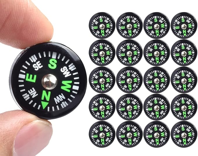 20 Pack Button Compass Mini Pocket Oil Filled Compass Dia. 20mm | by ZoloAJay
