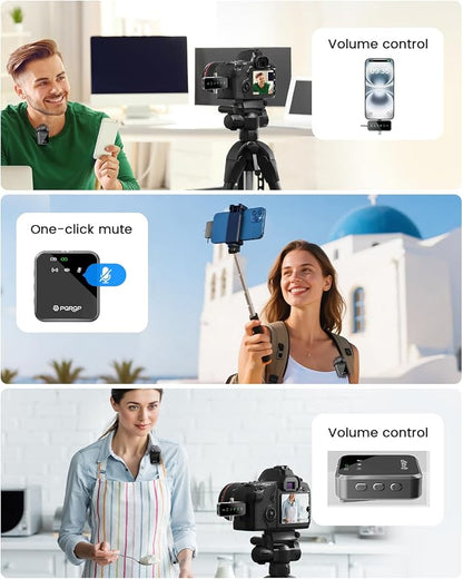 PQRQP 3 in 1 Microphone for iPhone/Android/Camera, Mini Microphone, 328ft - Image 7