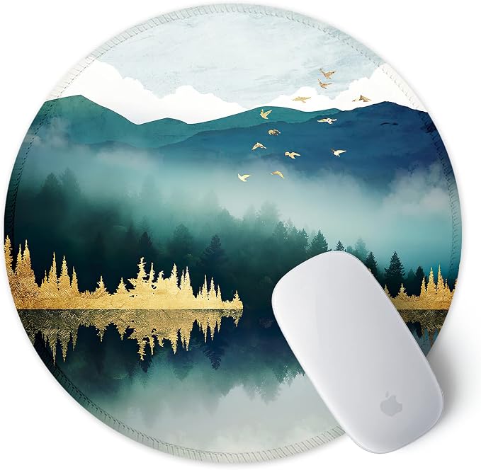 ITNRSIIET Round Mouse Pad with Stitched Edge Premium-Textured Waterproof - Image 2