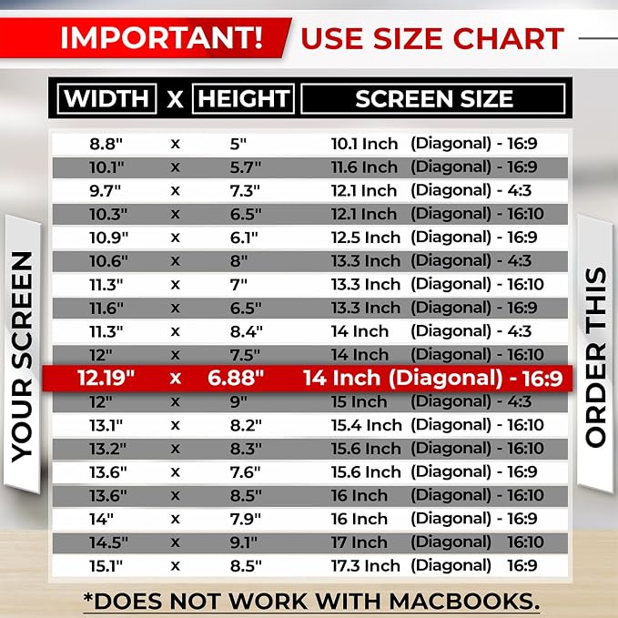 14 Inch 16:9 Laptop Privacy Screen Filter - Image 7
