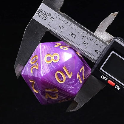 20 Sided DND Dice, D20 Giant Polyhedral Dice, 55mm Titan Large Pearl Color D20 - Image 3