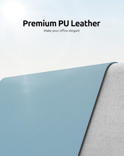 YSAGi Leather Desk Protector, Office Mat, Large Mouse Mat, Non-Slip PU Leather - Image 2