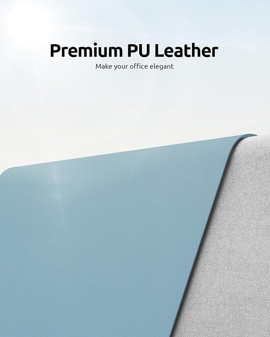 YSAGi Leather Desk Protector, Office Mat, Large Mouse Mat, Non-Slip PU Leather - Image 2