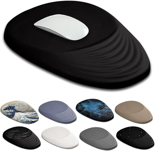 Black Ergonomic Mouse Pad Wrist Support, Mouse Pad by Armanza
