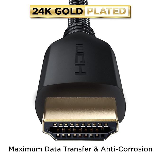 PowerBear 4K HDMI Cable 30 ft | High Speed Hdmi Cables, Braided Nylon & Gold - Image 6