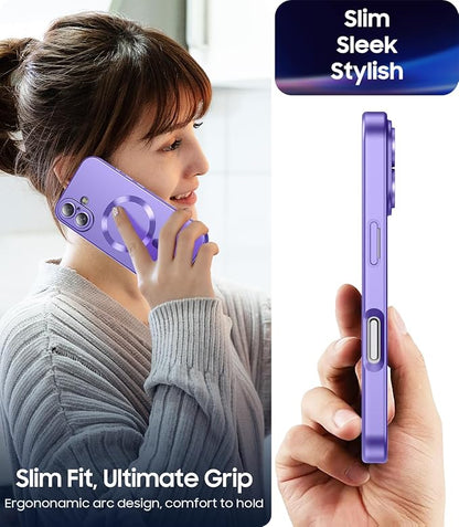 Magnetic for iPhone 16 Case Slim Soft Silicone Bumper Shockproof Metallic - Image 7
