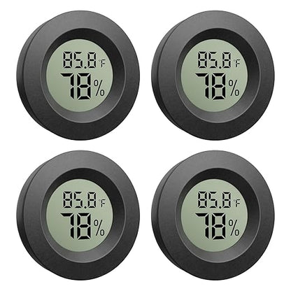 4-Pack Mini Hygrometer Thermometer, Digital LCD Humidity Meter Indoor/Outdoor by Unknown