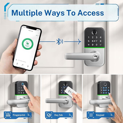 Keypad Smart Door Lock with Handle: Kucacci Keyless Entry Door Lock - Image 2