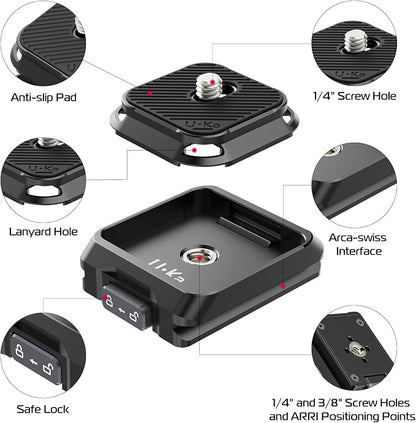 ULANZI UKA01 Quick Release Plate Kit, Arcac/F38 Interface Camera Quick Release - Image 8