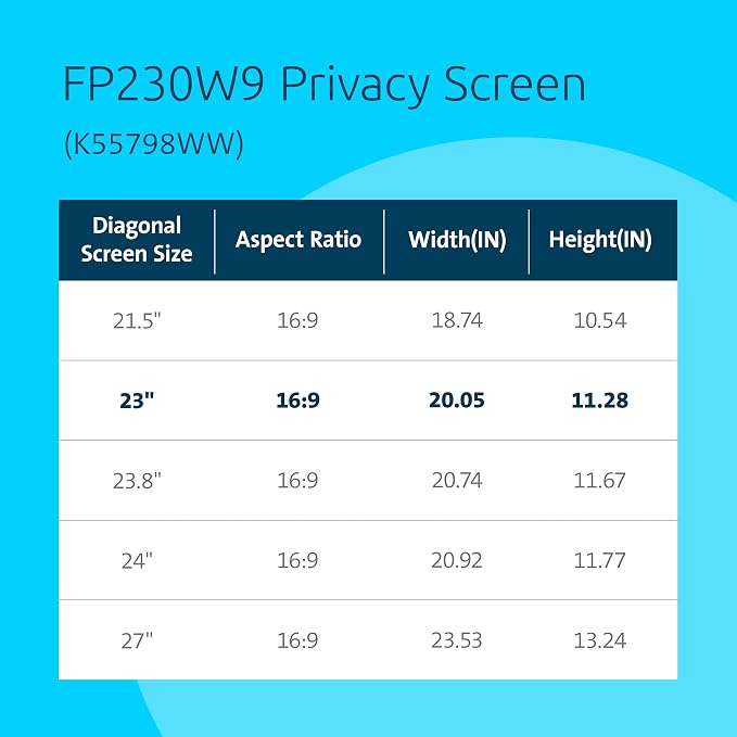 Kensington 23 inch Computer Privacy Screen - Image 3