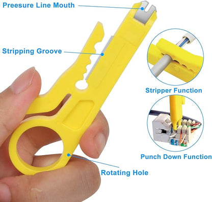 RJ45 Crimping Tool Kit Ethernet Crimp Set, 8P/RJ-45 Crimp, Cut and Strip - Image 7