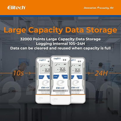 Elitech Bluetooth Temperature Humidity Data Logger FDA Standards, - Image 7