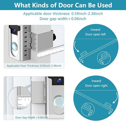 KIMILAR 2024 Upgrade Anti-Theft Video Doorbell Mount, Not Block Doorbell Motion - Image 5
