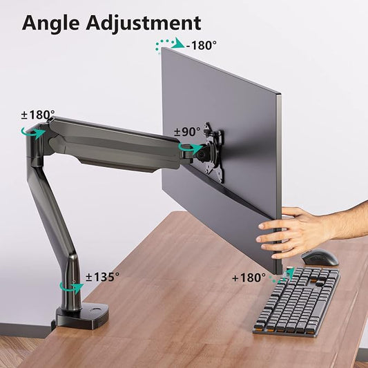 WALI Single Monitor Arm, Gas Spring Monitor Mount - Image 2