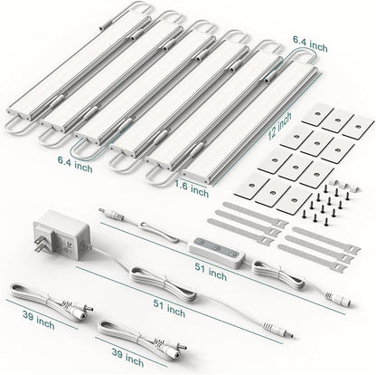 ASOKO Under Cabinet Led Light Plug in, Dimmable Daylight White 4000K, 6 Pack 12 - Image 7