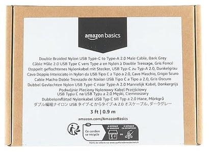 Amazon Basics USB-C to USB-A 2.0 Fast Charger Cable, Nylon Braided Cord - Image 8