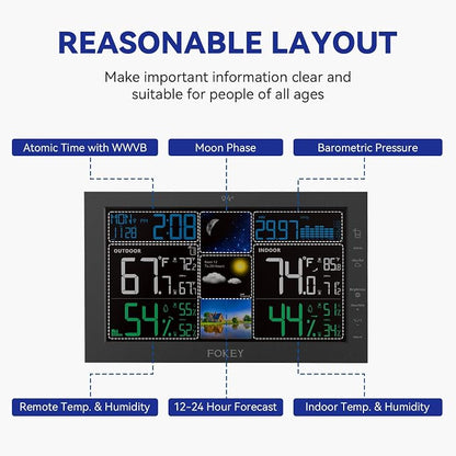 Weather Station Wireless Indoor Outdoor, Indoor Outdoor Thermometer Wireless - Image 4