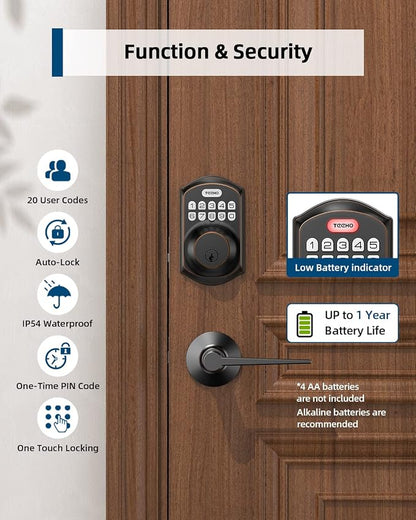 TEEHO TE001L Keyless Entry Door Lock - Image 5
