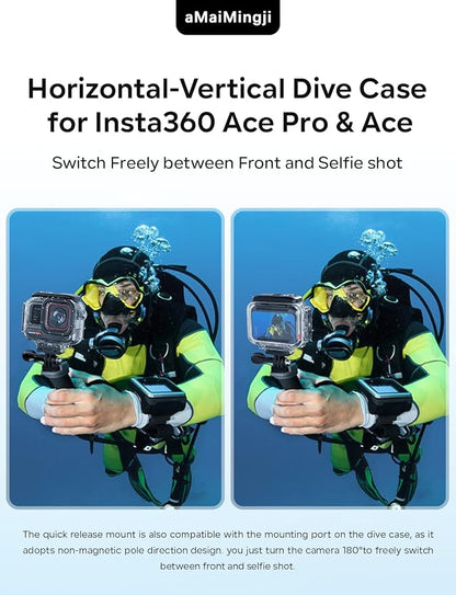 Underwater Dive Case for Insta360 Ace Pro/Ace, 60M/196FT Waterproof Case - Image 2