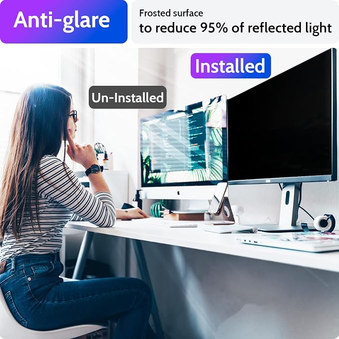 Privacy Screen for Computer Monitor 24 Inch 16:10 Aspect Ratio, Anti Blue Light - Image 3