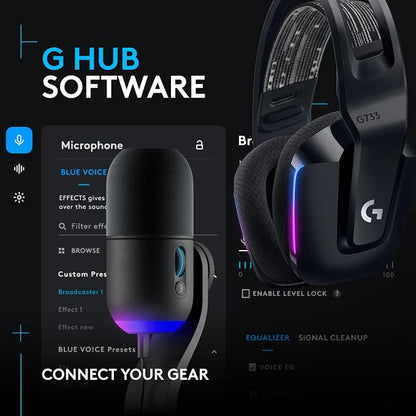 Logitech G733 Lightspeed Wireless Gaming Headset +Yeti GX Dynamic RGB Gaming - Image 5