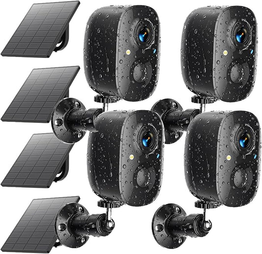 Security Cameras Wireless Outdoor 2K Solar Powered WiFi Cameras by Unknown