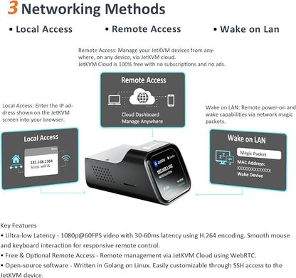 JetKVM IP KVM Remote BIOS Access, Jet KVM Over IP Internet Network Open-Source - Image 3