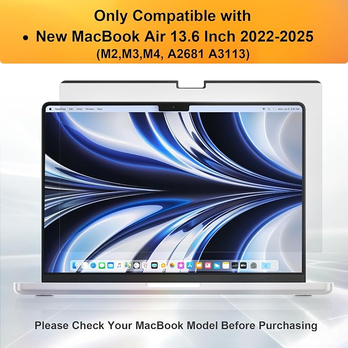 Magnetic Privacy Screen for MacBook Air 13.6 & 13 Inch 2022-2025, Matte - Image 7