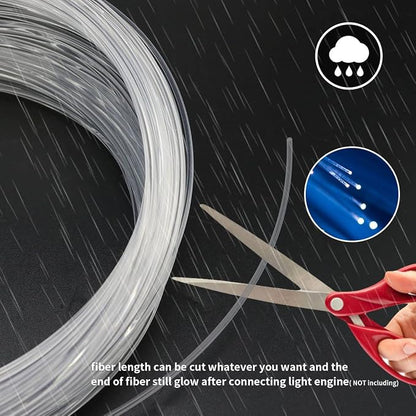 AZIMOM PMMA Plastic 2mm 50m End Glow Fiber Optic Cable Roll - Image 3