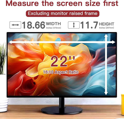 2 Pack 22 Inch Privacy Screen for Computer Monitor 16:10 Aspect Ratio, Eye - Image 6