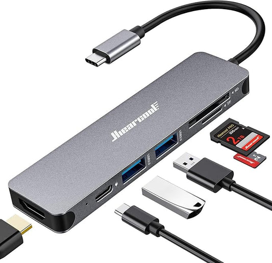 Hiearcool USB C Hub for MacBook – 7-in-1 USBC Adapter by Hiearcool