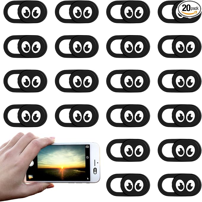 20 Pcs Webcam Cover Slide, 0.023 Inch Ultra Thin Universal Laptop Camera Cover by Unknown
