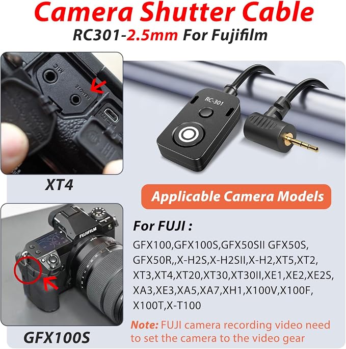 RS-60E3/RR100 for Canon/Fuji Remote Camera Cable Small Shutter Release Control - Image 3