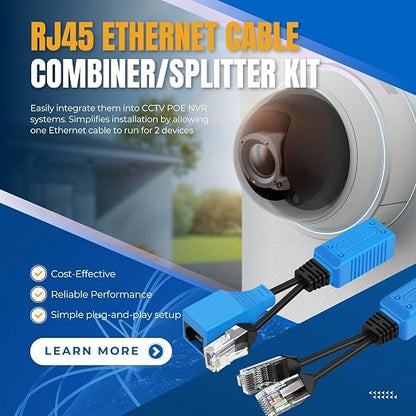 TNP RJ45 Ethernet Cable Combiner/Splitter Kit, 2 Male to 1 Female & 1 Male 1 - Image 2