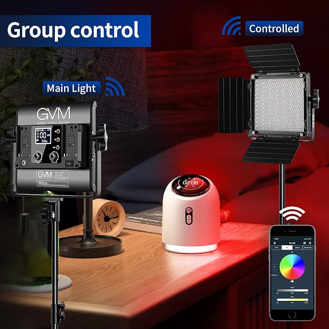GVM RGB Video Lighting, Bi-Color Led Video Light Kit - Image 3