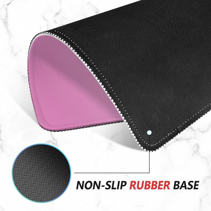 ITNRSIIET Mouse Pad Non-Slip Rubber Base Smooth Surface Stitched Edges - Image 4