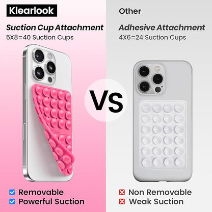 2PCS Silicone Suction Cup Phone Case Mount Double Sided, Hands-Free Phone - Image 2