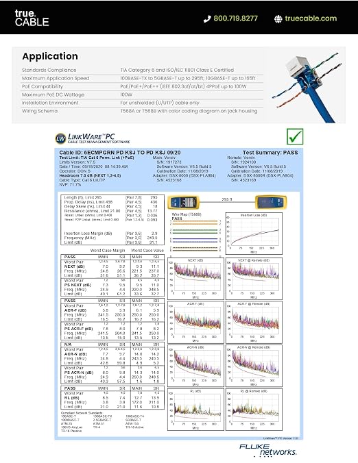 trueCABLE Cat6 Keystone Jack, Unshielded, 90 Degree Punch-Down, PoE++ 100W - Image 9