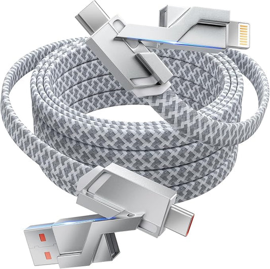 4 in 1 Charging Cable 5FT -MAX 66W Fast Charging Multi Charging Cable by MPATIBY