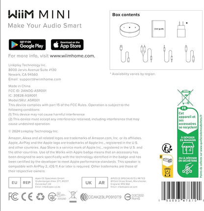 WiiM Mini AirPlay 2 Wireless Audio Streamer, Preamplifier, Works - Image 10