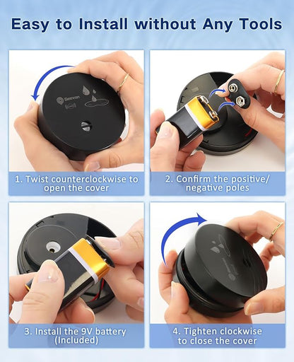 Geevon 4 Pack Water Leak Detectors, 100dB Water Sensor Alarms Flood Detector - Image 5