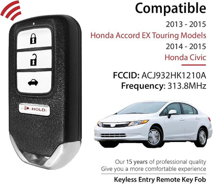 Car Key Fob Remote Keyless Entry Control ACJ932HK1210A 313.8MHz 4 Button - Image 2