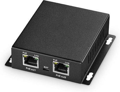 Binardat PoE Extender Passthrough Switch, 1 in 2 Out, IEEE802.3af/at Powered by Binardat
