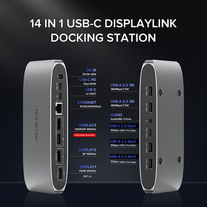 Displaylink Docking Station, Triple Display DisplayLink Dock - Image 2