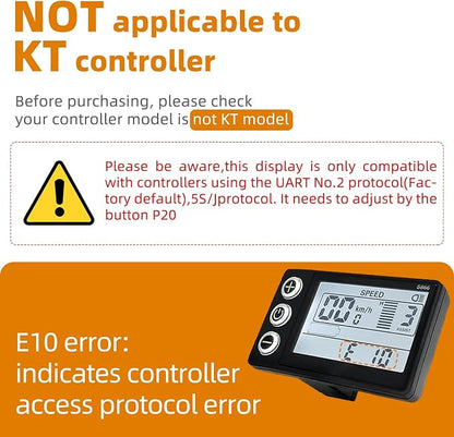 S866 Electric Bicycle LCD Display Meter, 24V 36V 48V Ebike LCD Display Control - Image 2