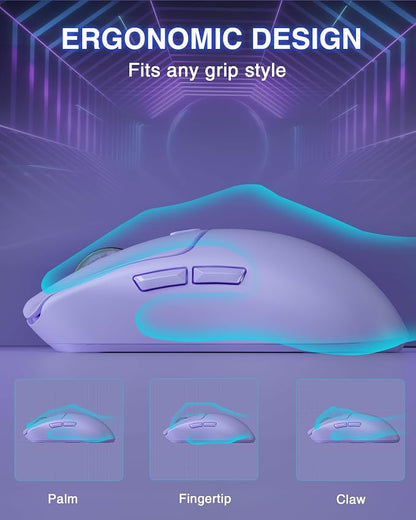 AULA SC580X Wireless Gaming Mouse, Tri-Mode 2.4G/BT5.0/USB-C Gaming Mice - Image 8