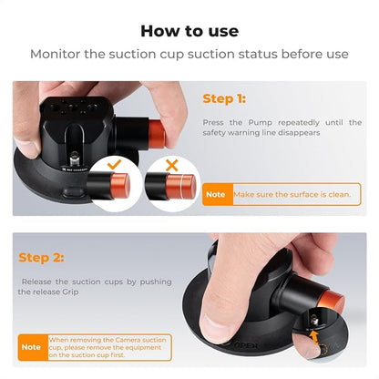 K&F CONCEPT 3" Suction Cup Mount - Image 6